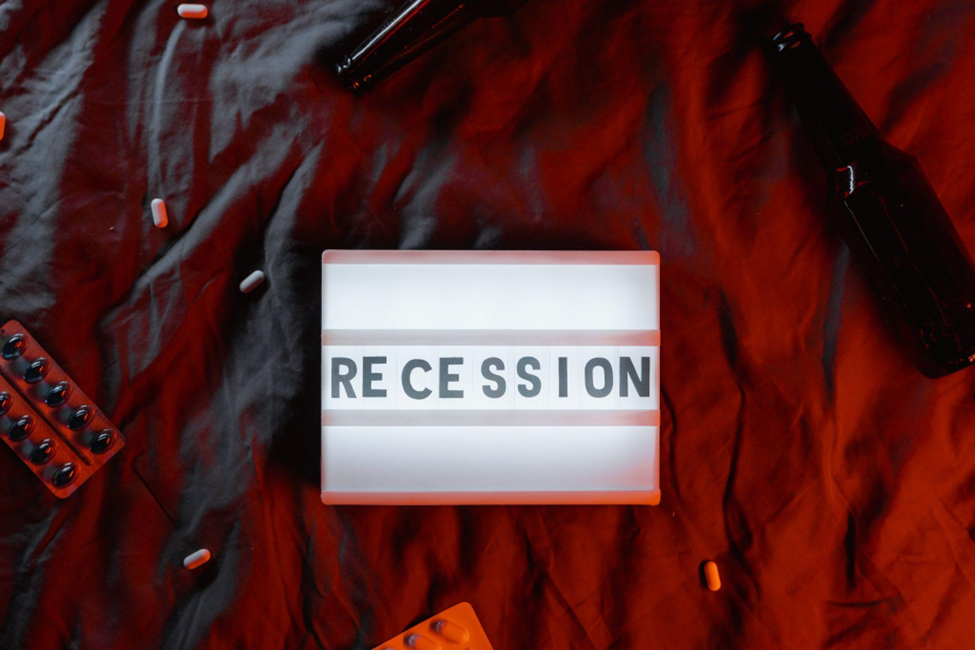 A recession is usually defined as two consecutive quarters of a declining GDP.
