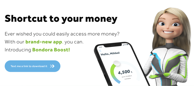 Bondora Boost – die brandneue App für Kreditnehmer