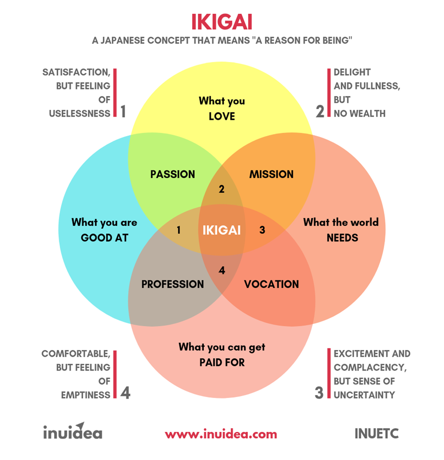 Ikigai ist ein japanischer Begriff, der übersetzt so viel bedeutet wie „das, wofür es sich zu leben lohnt“